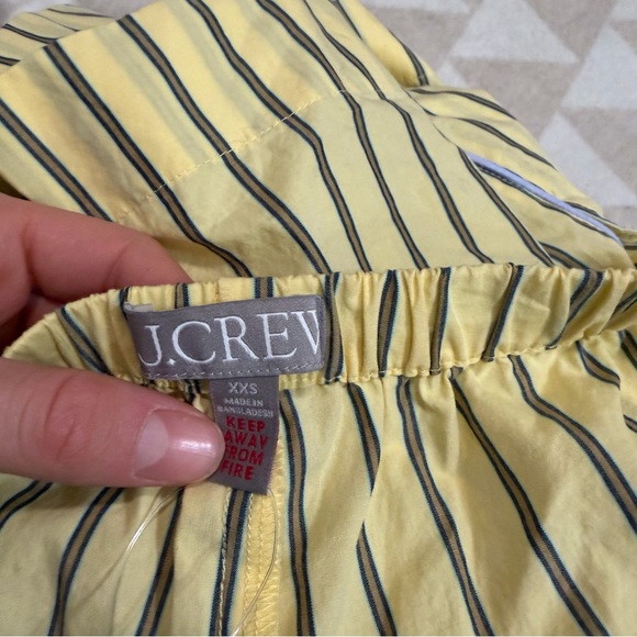 J crew Long-sleeve pajama shorts yellow stripes - Picture 2 of 3